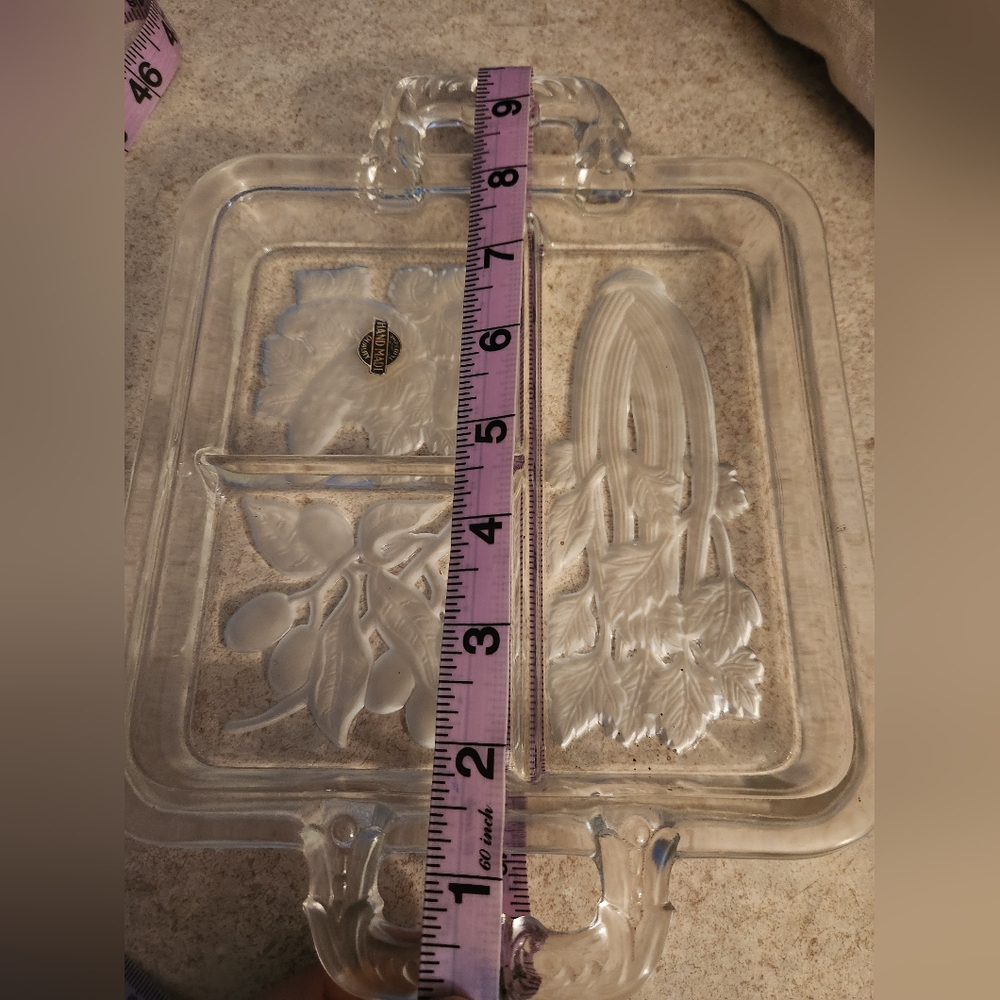 Clear Glass Divided Serving Tray - Picture 5 of 6